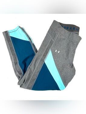 Under Armour Women’s Size Large Compression Heat Gear Legging Gray Blue #0972